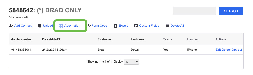 Email SMS List Automation